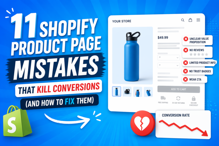 11 Shopify Product Page Mistakes That Kill Conversions (And How to Fix Them)